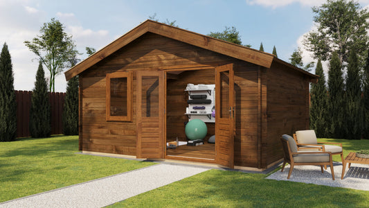 Lugarde Select - Tamar Apex Roof Log Cabin 500x400cm