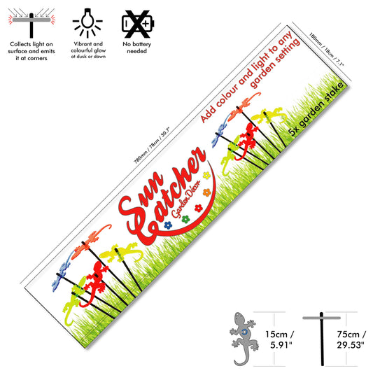 Large Garden Décor Ornaments Set of 5 'Geckos'