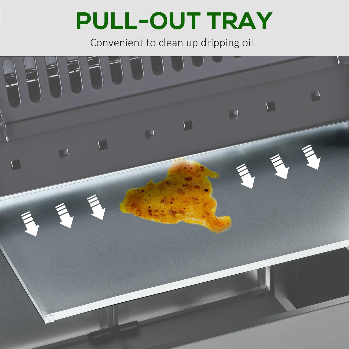 Outsunny Gas BBQ Grill 4 + 1 Stainless Steel Burner Garden Barbecue Cooker