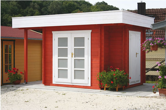 Portland5 Log Cabin with Storage and Canopy 2.45mx2m