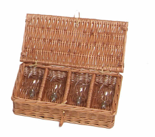 Four Person Willow Picnic Hamper