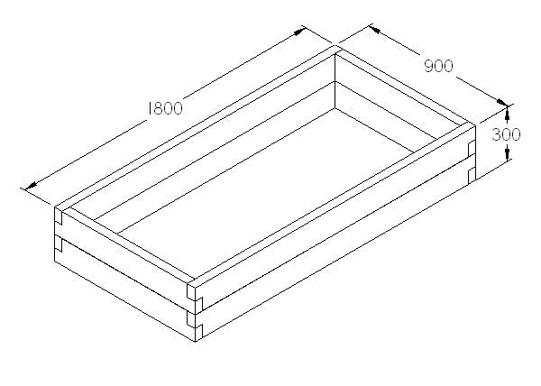 Caledonian Rectangular Raised Bed