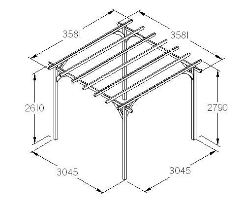 Ultima Pergola 3.6 x 3.6m