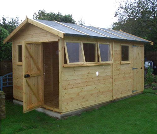 Heavy Duty Shed with a Partition 2.43x4.26m - Taylors Garden Buildings (view 2)