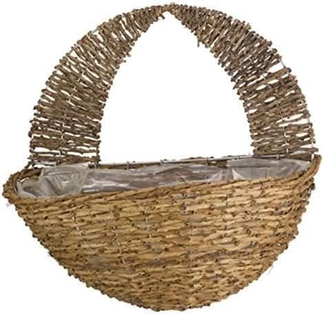 16 Inch Decorative Rattan Garden Hanging Basket Pre-Lined