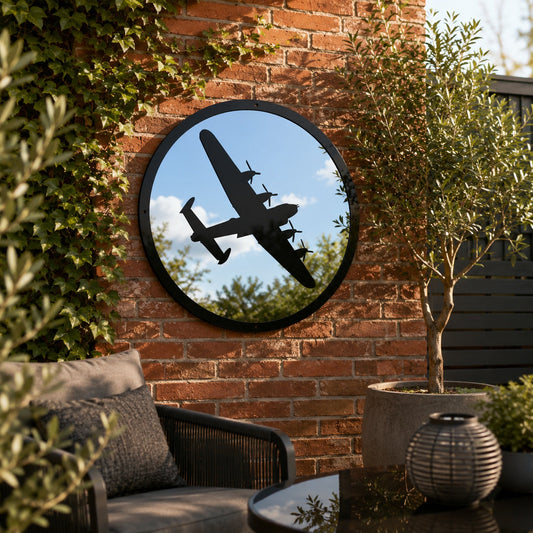 Lancaster Bomber Garden Mirror