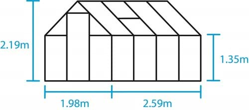 Halls Qube 68 Black Greenhouse