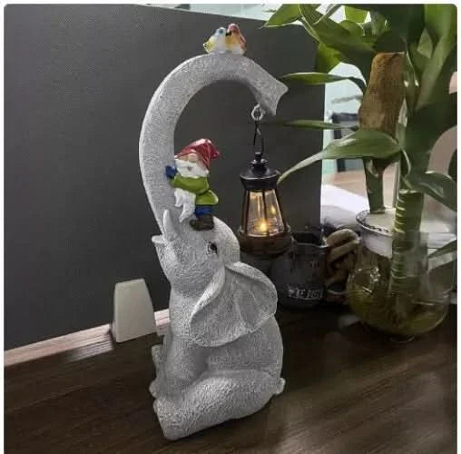 Solar Elephant Garden Ornament