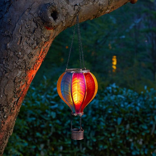 Rainbow Flaming Balloon Hanging Solar Light - Taylors Garden Buildings (view 2)