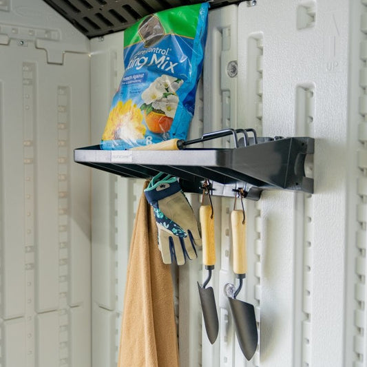 Suncast Extra Deep Shelving With Hooks Set - Pack of 2