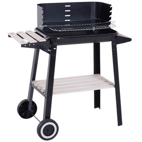 Outsunny Charcoal BBQ Grill, 87Lx45Wx83H cm-Black