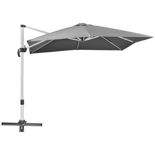 3 x 3(m) Cantilever Roma Parasol Garden Umbrella with Cross Base Grey - Taylors Garden Buildings (view 2)
