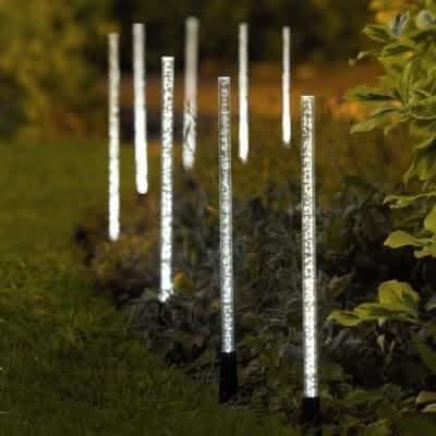 Solar-Powered Crystal Bubble Stick Stake LED Lights 8pc - Taylors Garden Buildings (view 2)