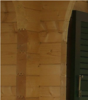 Double tongue and groove wall logs