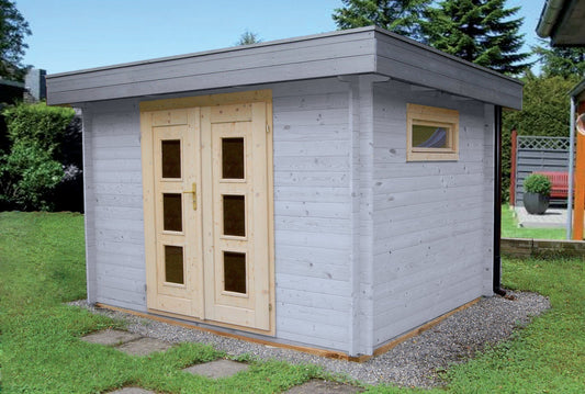 Zuluna Flat Roof Log Cabin - 28mm 3x2m