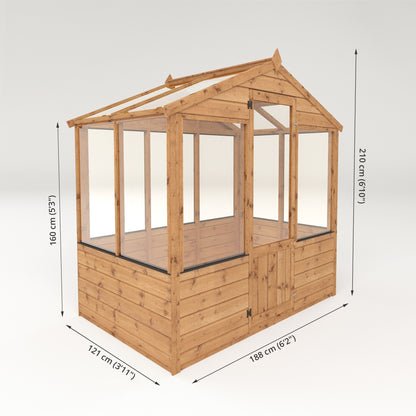 Evesham Wooden Greenhouse 6'x4'