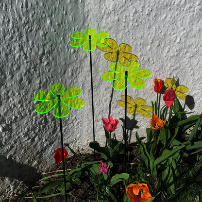 Large Garden Decor Ornaments Set of 3 'Daisies'