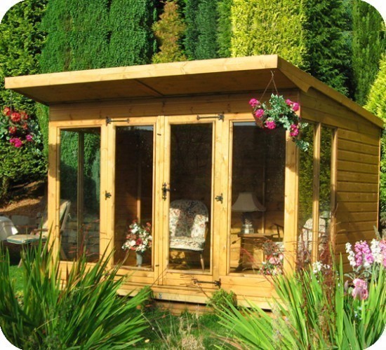 Contemporary Pent Summerhouse 12' Wide