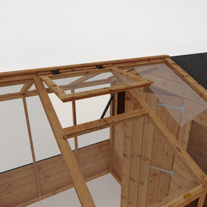 Traditional Combi Greenhouse & Shed 10'x6'