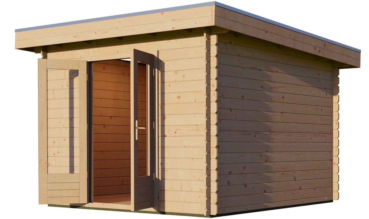 Pent 3m x 3m Log Cabin