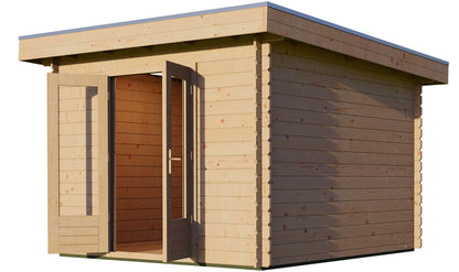Pent 3m x 3m Log Cabin