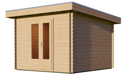 Pent 3m x 3m Log Cabin