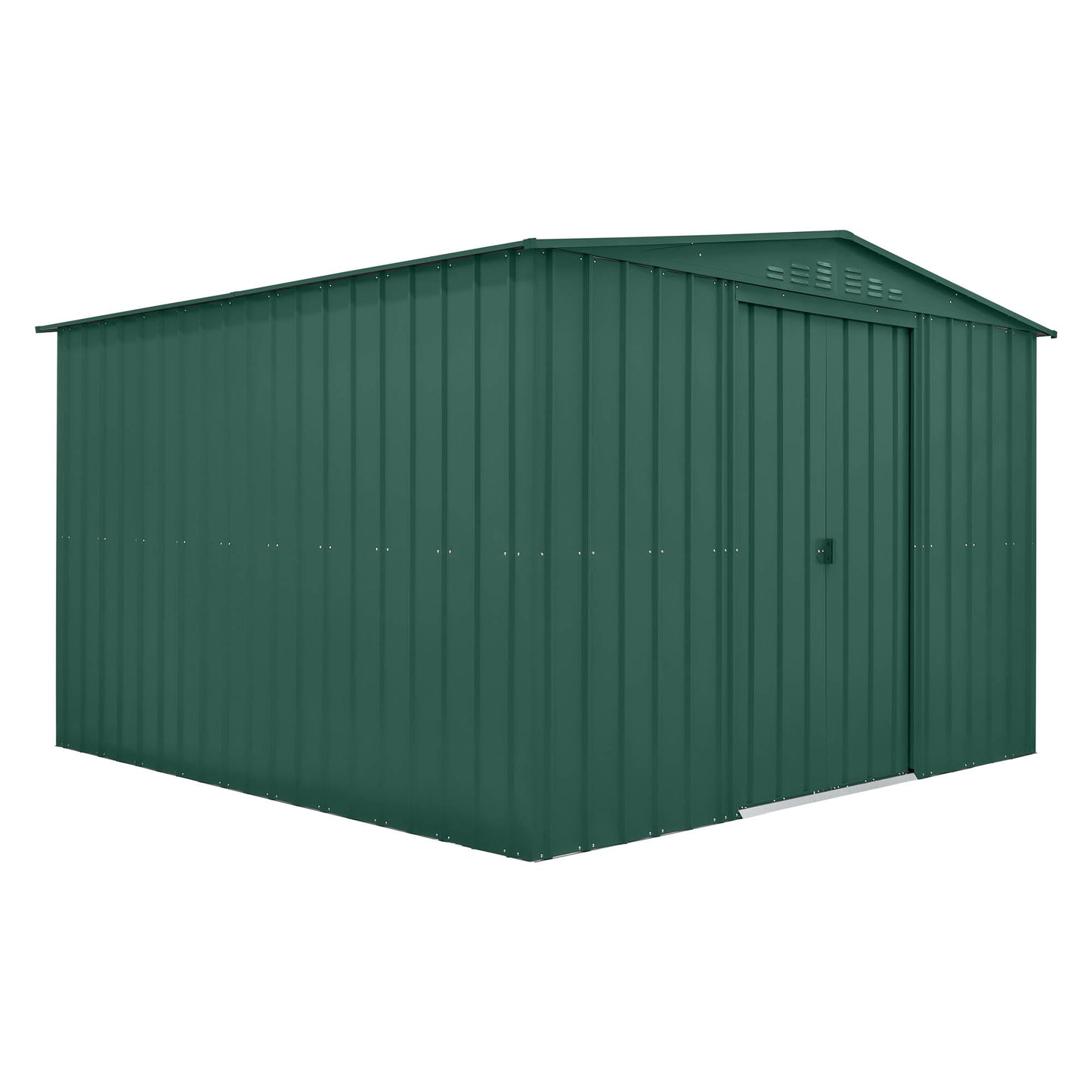10 x 10 Globel Apex Metal Shed - Green or Grey