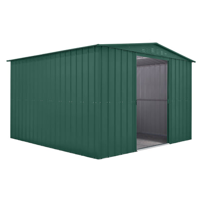 10 x 10 Globel Apex Metal Shed - Green or Grey