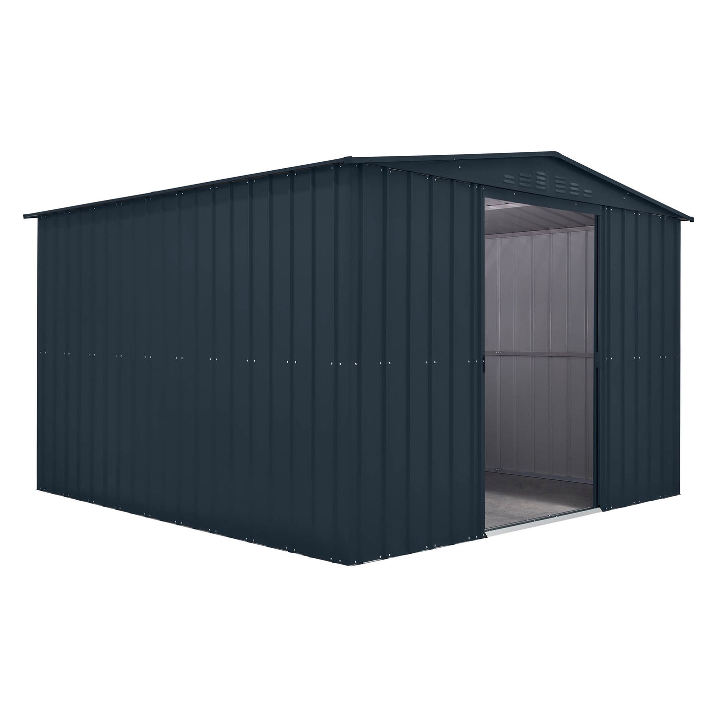 10 x 10 Globel Apex Metal Shed - Green or Grey