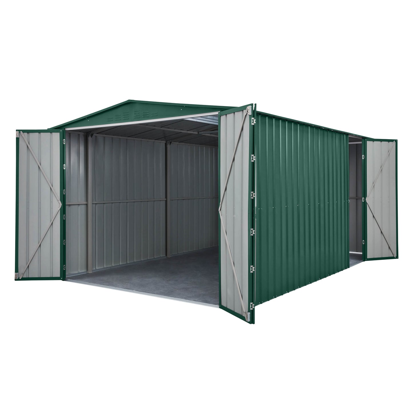 10 x 15 Globel Dual Door Workshop Garage - Green or Grey