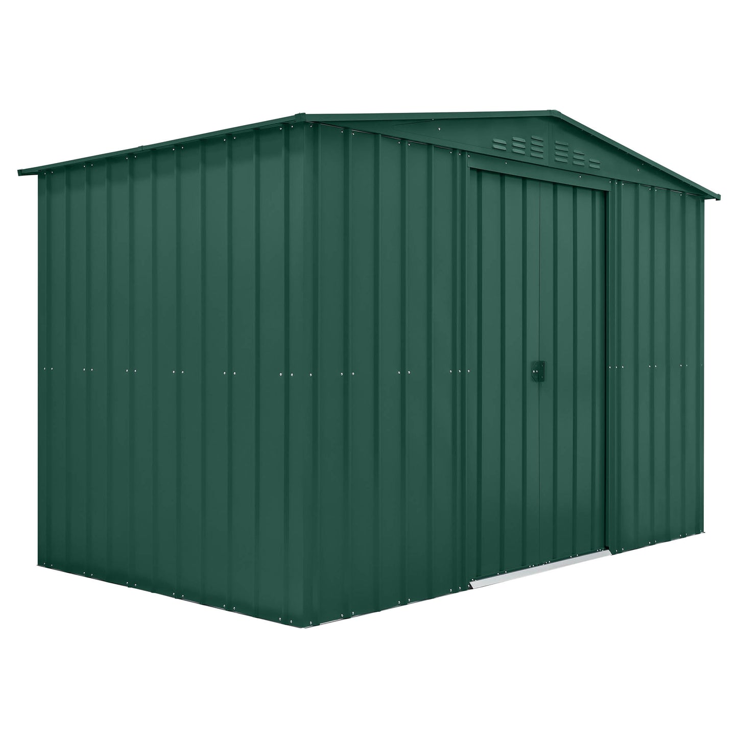 10 x 6 Globel Apex Metal Shed - Green or Grey