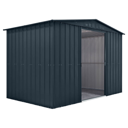 10 x 6 Globel Apex Metal Shed - Green or Grey