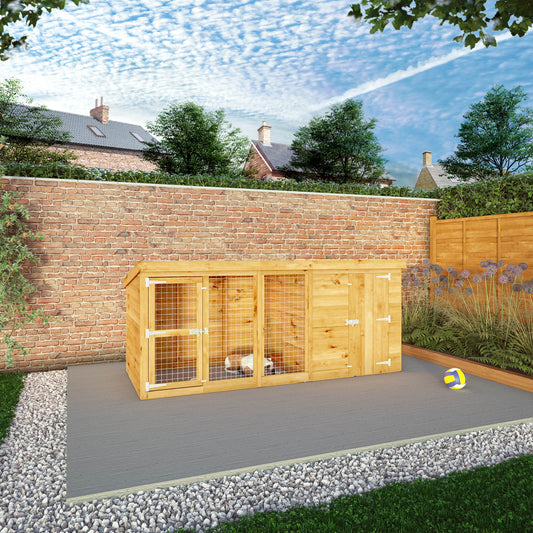 Mercia 10x4 Berkshire Dog Kennel and Run