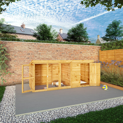 Mercia 10x4 Berkshire Dog Kennel and Run