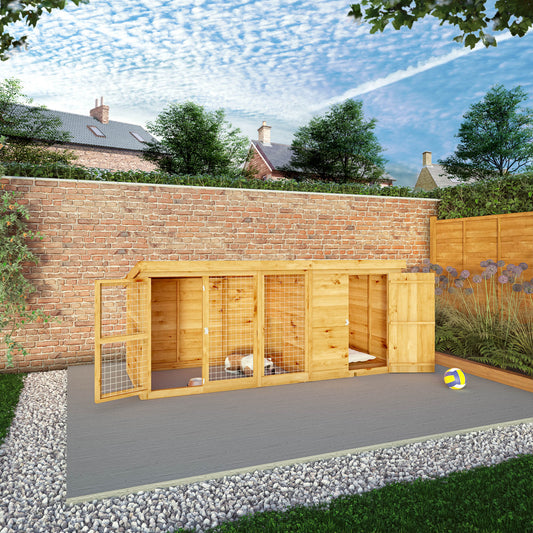 Mercia 10x4 Berkshire Dog Kennel and Run