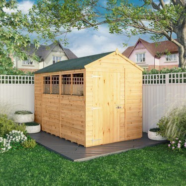 Mercia Premium Woodsman Shiplap Apex Shed 10'x6' - Styrene Windows