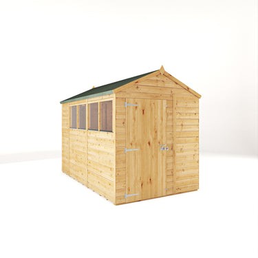 Mercia Premium Woodsman Shiplap Apex Shed 10'x6' - Glass Windows