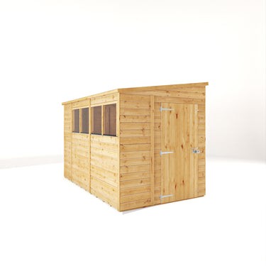 Mercia Premium Woodsman Shiplap Pent Shed 10'x6' - Glass Windows