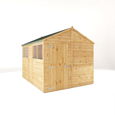Mercia Premium Woodsman Shiplap Apex Shed 10'x8' - Styrene Windows