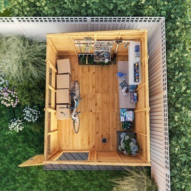 Mercia Premium Woodsman Shiplap Pent Shed 10'x8' - Styrene Windows