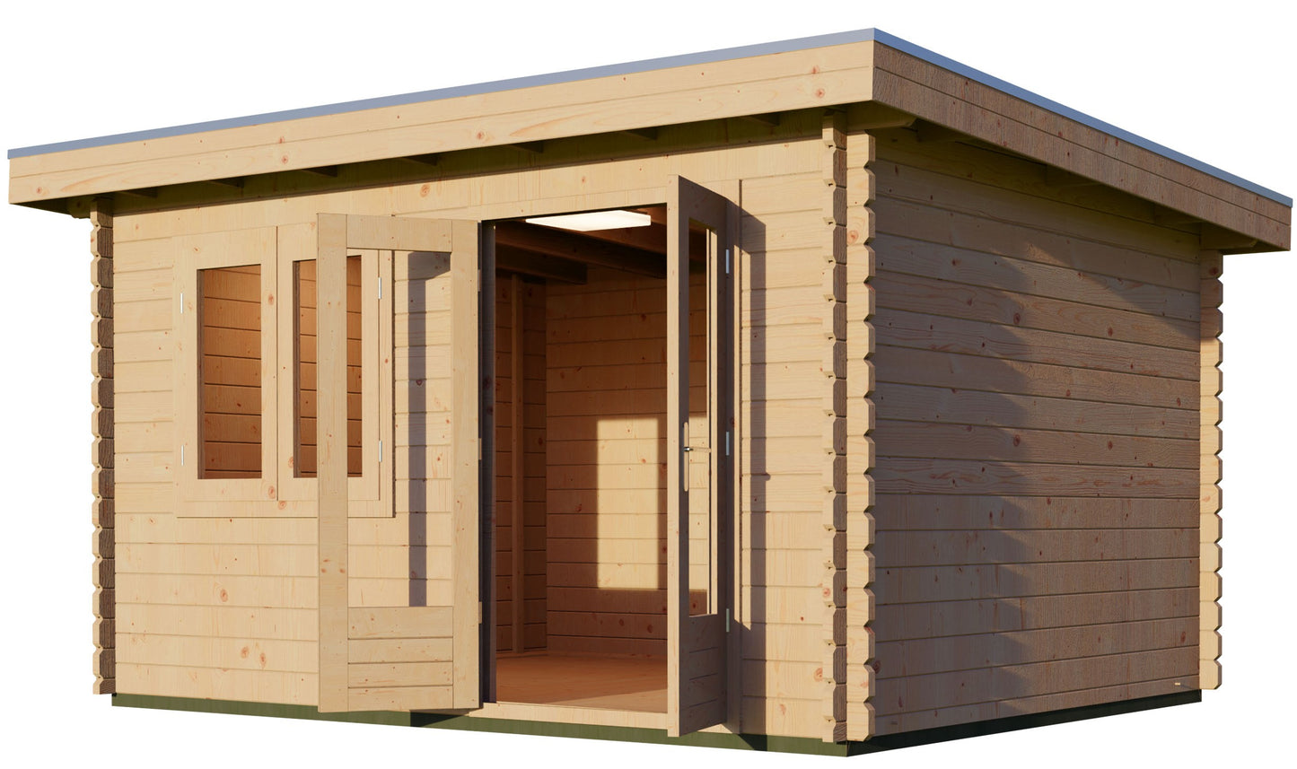 Pent 3m x 4m Log Cabin