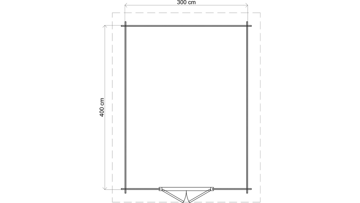 Lugarde Select - Cheshire Flat Roof Log Cabin 300x400cm