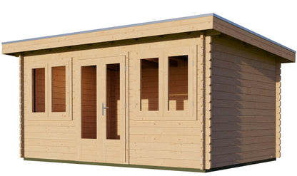 Pent 3m x 4.5m Log Cabin