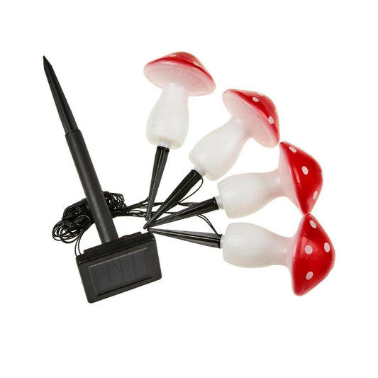 Fairy Mushroom Outdoor Stake Lights - Set of 4