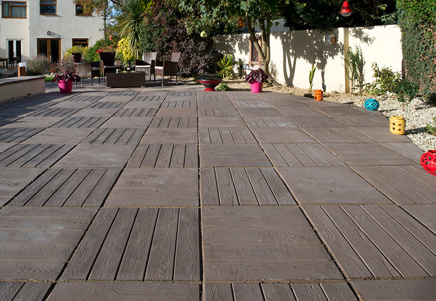 Deckpave Paving Kit 6.25m2 Mid Grey (2500 x 2500mm)