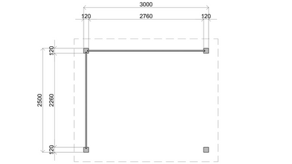 Lugarde Select Gazebo Winsford 300x250cm 28mm