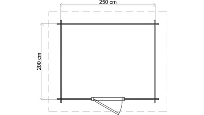 Lugarde Select - Thames Flat Roof Log Cabin 250x200cm