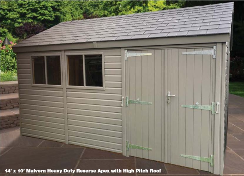 Heavy Duty Reverse Apex Shed 16'X6'