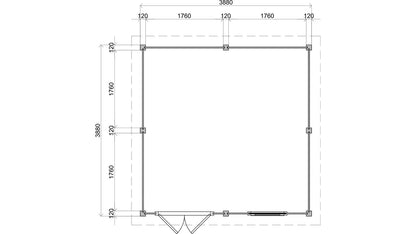 Lugarde Select - Bristol Modern Log Cabin 388x388cm