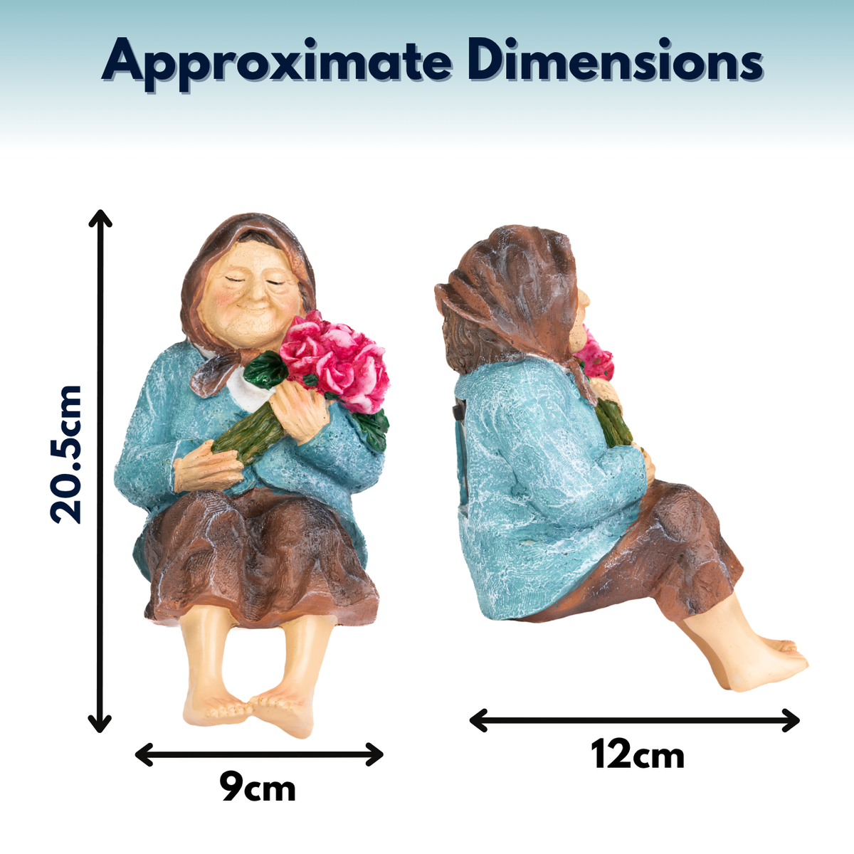 Grandmother Solar Garden Ornament – Light Up Outdoor Garden Statue